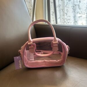 Pink Dome Clear Crossbody Bag